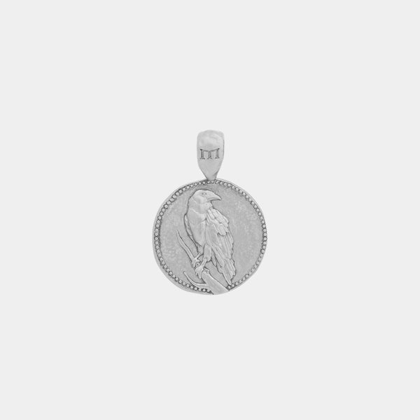 Raven Pendant - White Gold - Marcozo