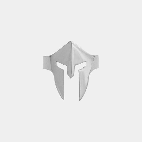 Spartan Helmet Ring - White Gold - Marcozo