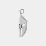 Spartan Helmet Pendant - White Gold - Marcozo