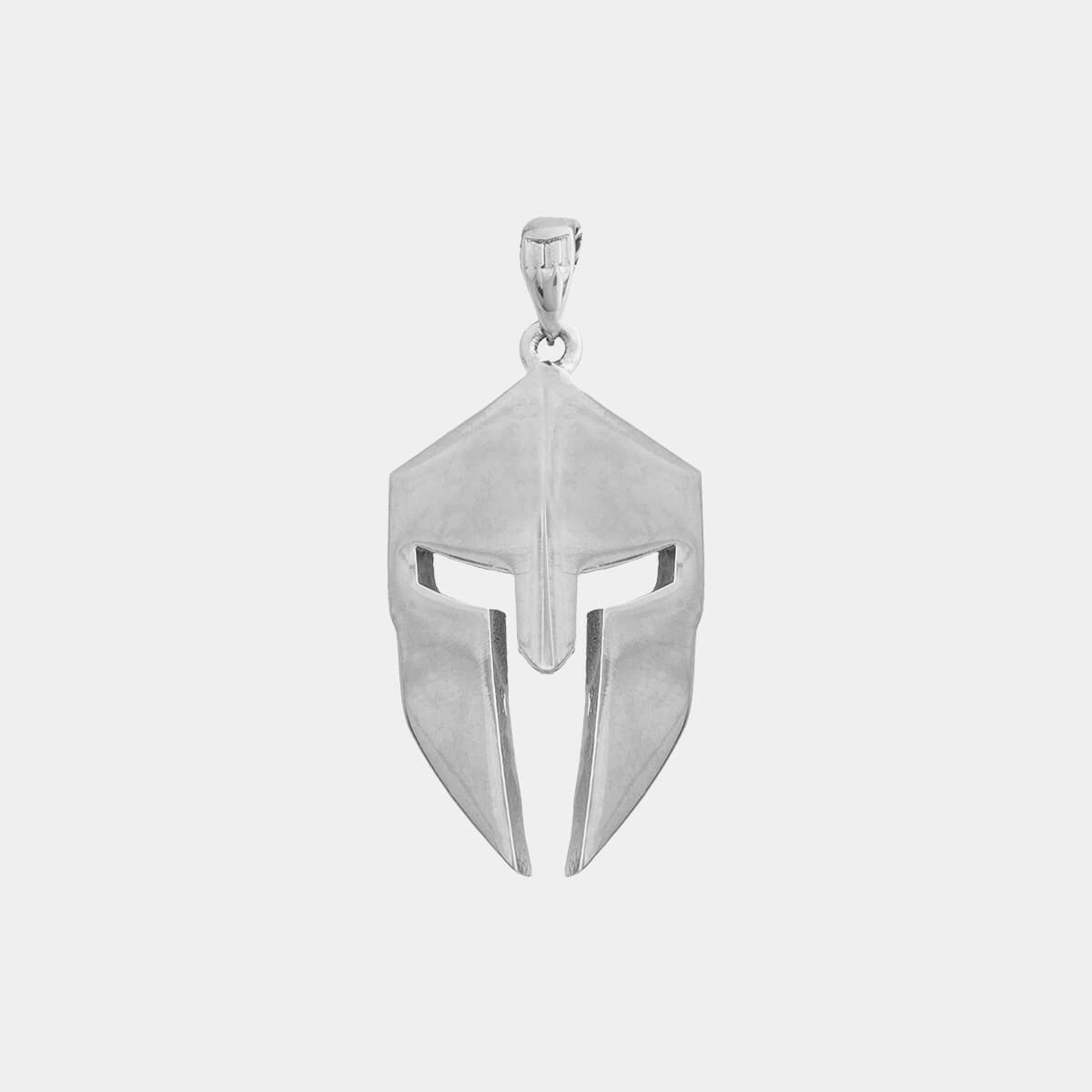 Spartan Helmet Pendant - White Gold - Marcozo