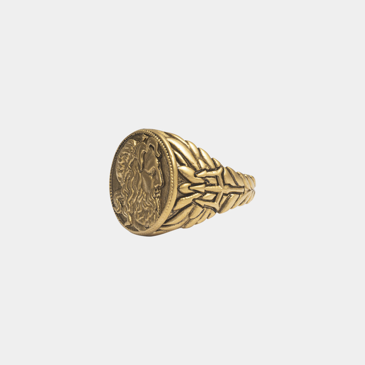 Poseidon Coin Ring - Ancient Gold - Marcozo