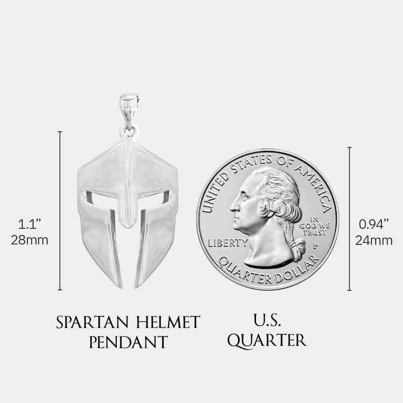 Spartan Helmet Pendant Sterling Silver