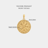 Vegvisir Pendant - Gold - Marcozo