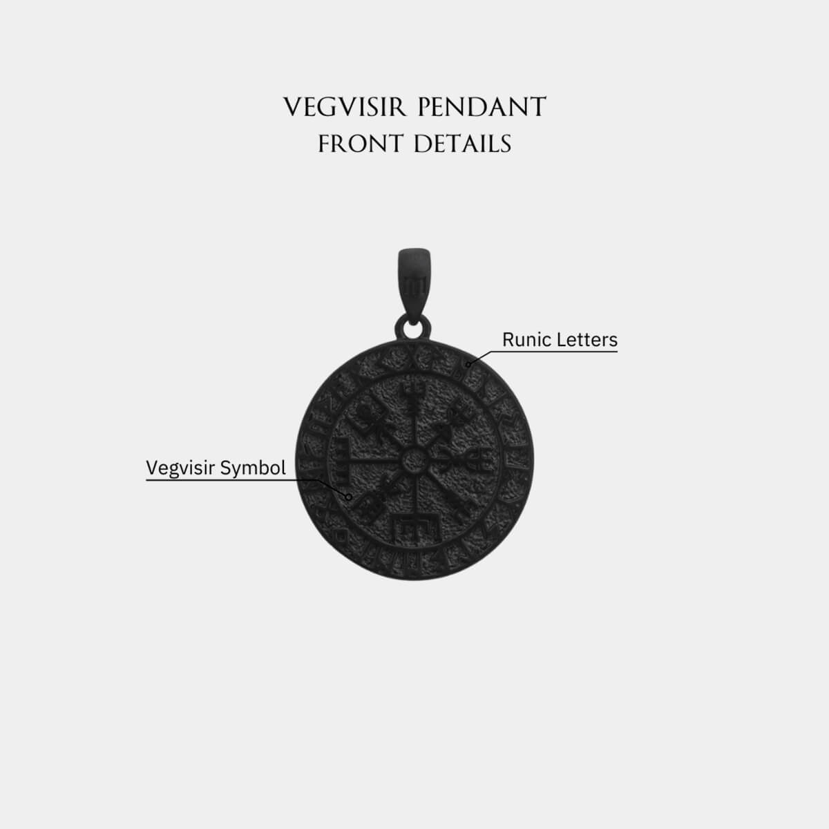 Vegvisir Pendant - Black - Marcozo