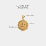 Raven Pendant - Gold - Marcozo