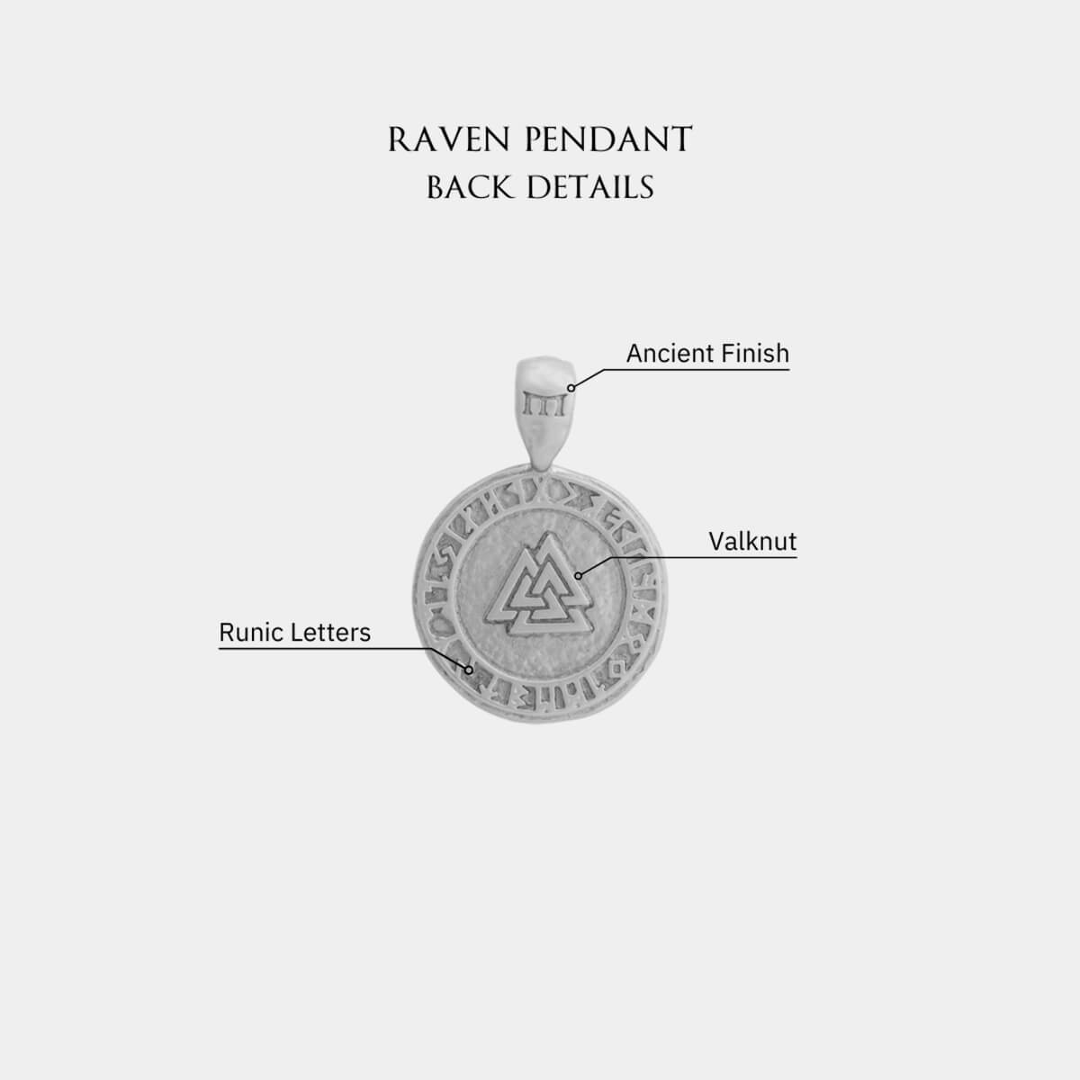 Raven Pendant - White Gold - Marcozo