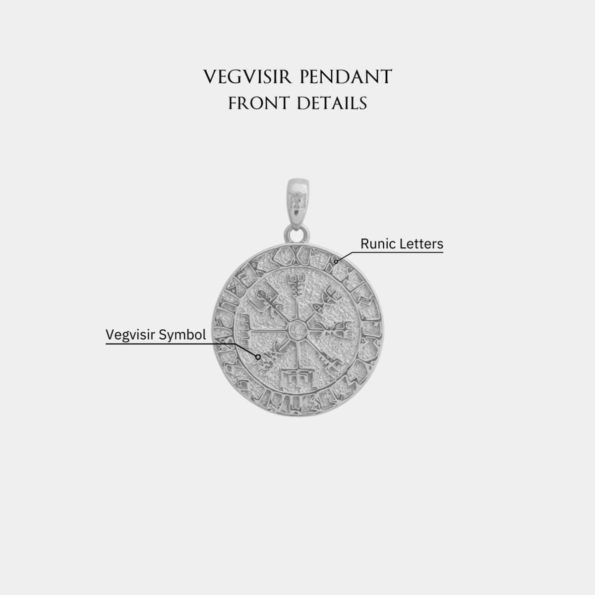 Vegvisir Pendant - White Gold - Marcozo