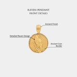 Raven Pendant - Gold - Marcozo