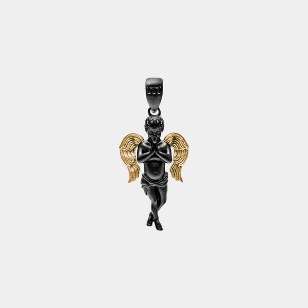 Micro Angel Pendant - Black