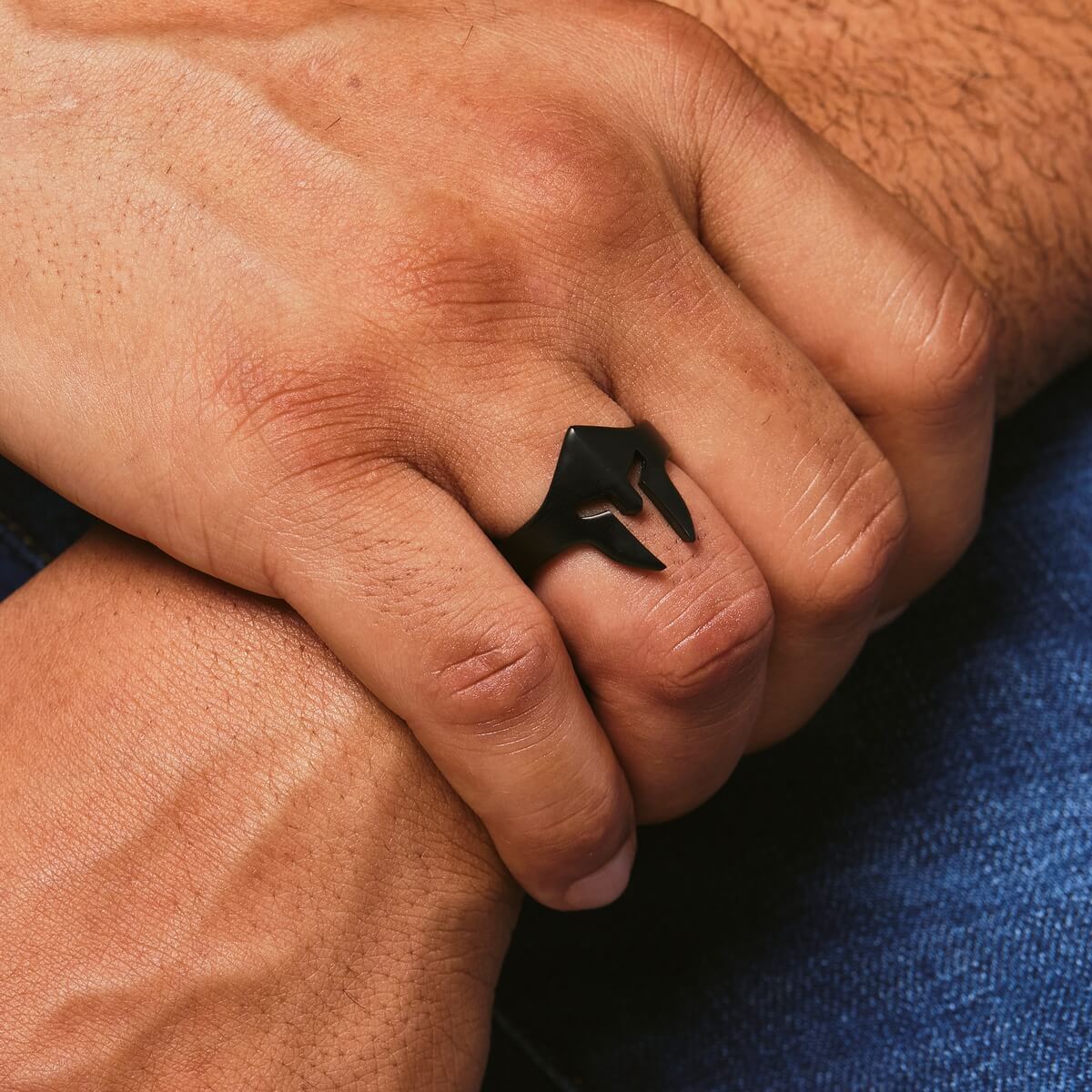 Spartan Helmet Ring - Black - Marcozo