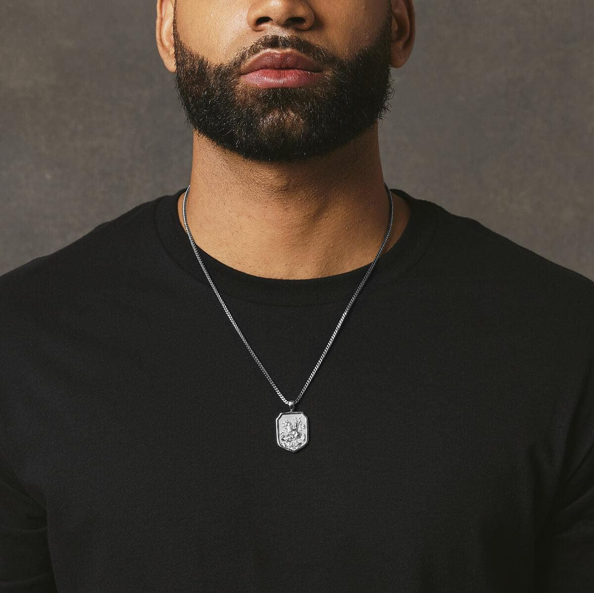 St. George Pendant - White Gold - Marcozo