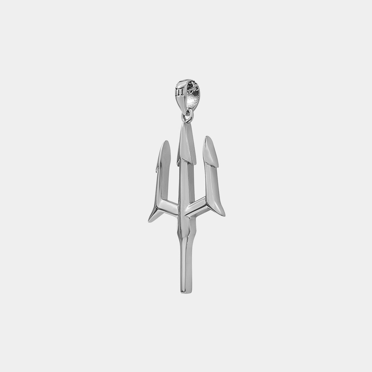 Trident Pendant - White Gold - Marcozo