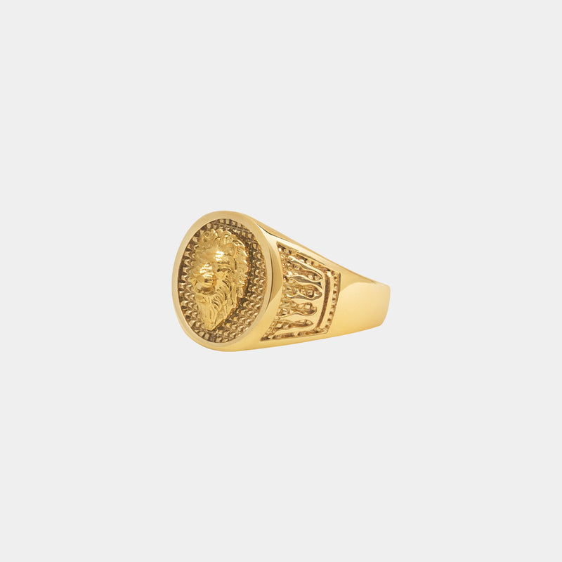Lion Crown Ring - Gold