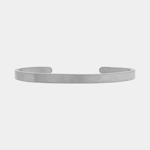 Brushed Cuff - White Gold