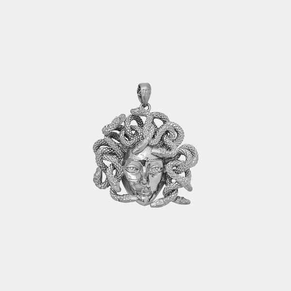 Medusa Pendant - White Gold