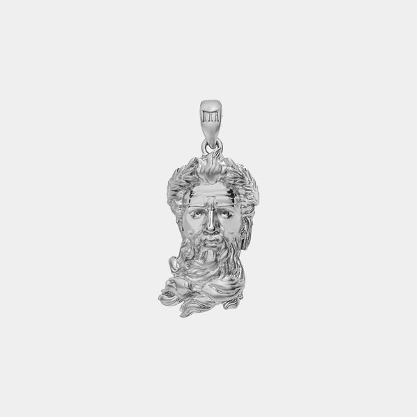 Poseidon Pendant - White Gold