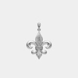 Fleur de Lis Pendant - White Gold - Marcozo