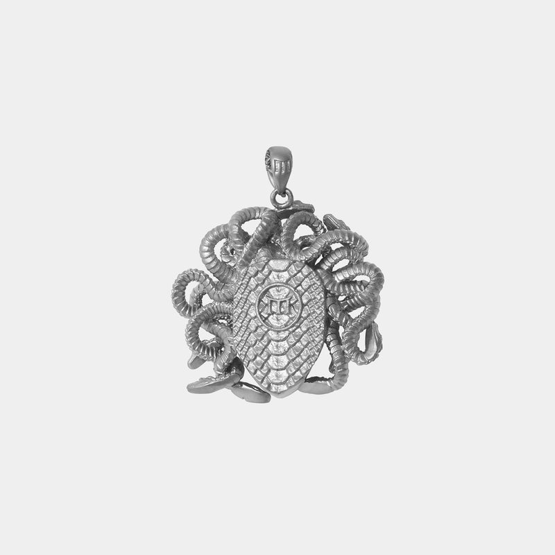 Medusa Pendant - White Gold