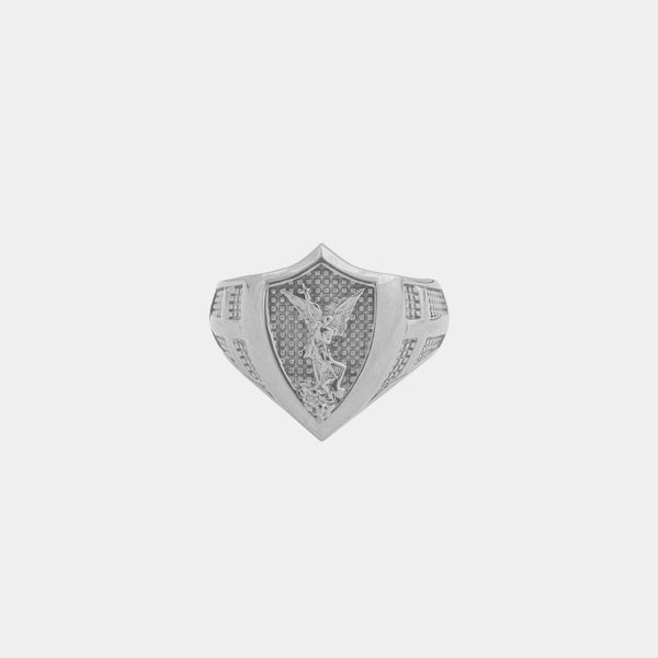 St. Michael Ring - White Gold - Marcozo