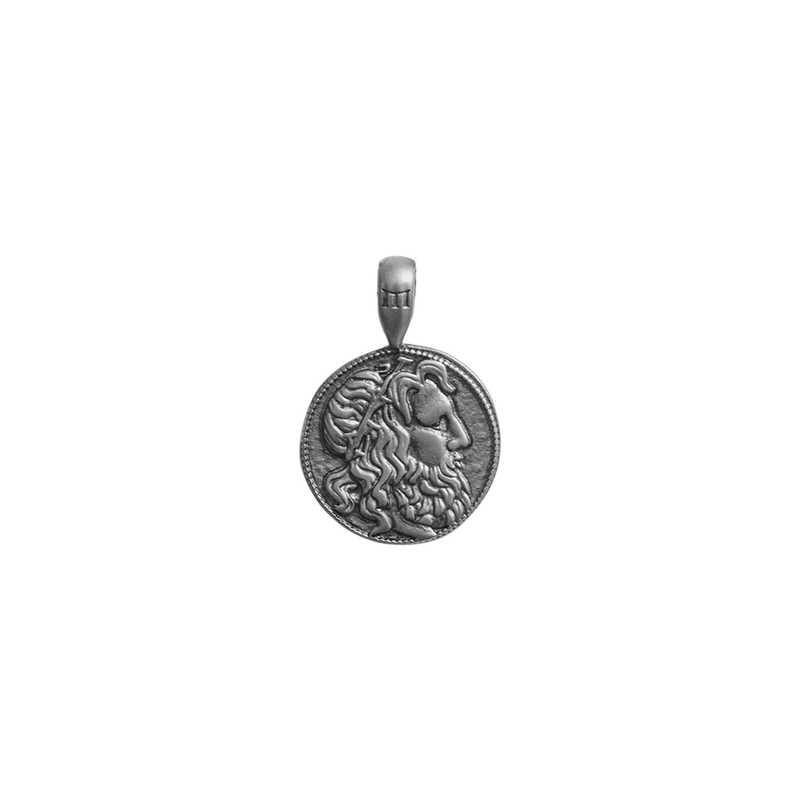 Poseidon Coin Pendant - Ancient Silver