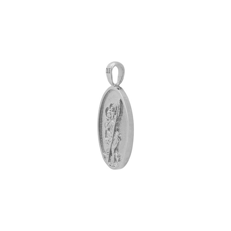 St. Christopher Pendant - White Gold