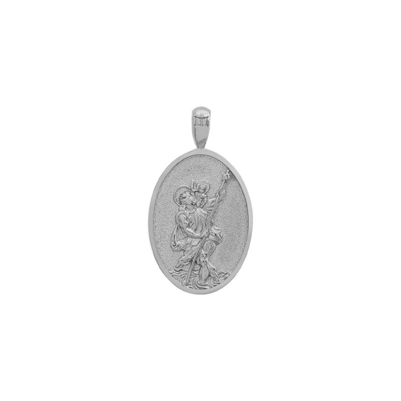 St. Christopher Pendant - White Gold