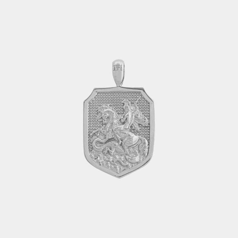 St. George Pendant - White Gold