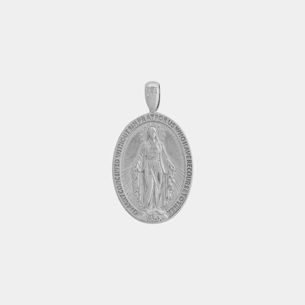 St. Mary Pendant - White Gold