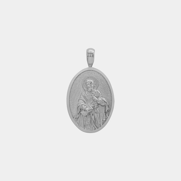 St. Peter Pendant - White Gold