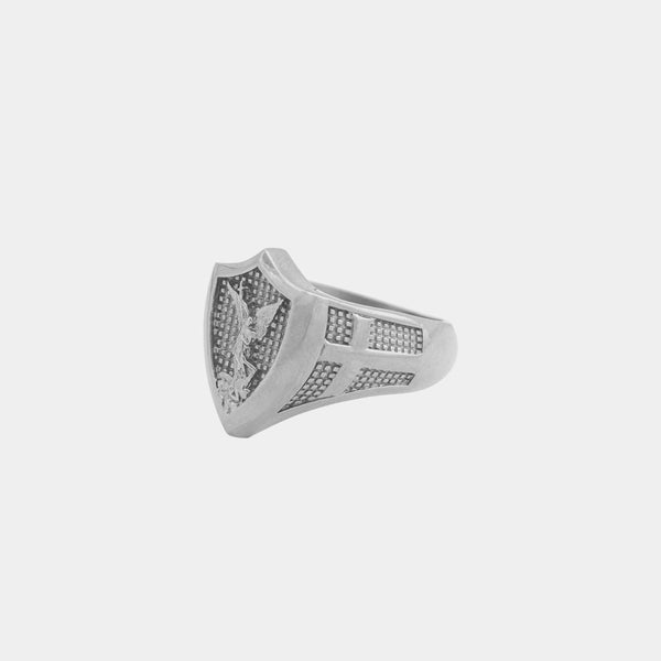 St. Michael Ring - White Gold - Marcozo