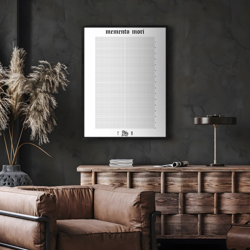 Memento Mori Life Calendar Canvas - White - Marcozo