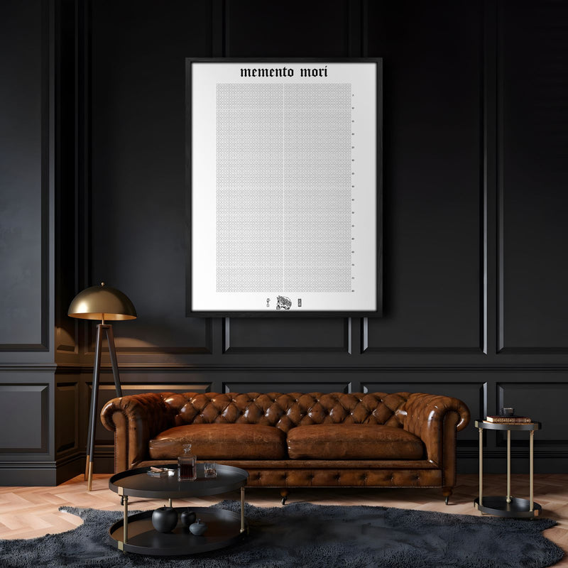 Memento Mori Life Calendar Canvas - White - Marcozo