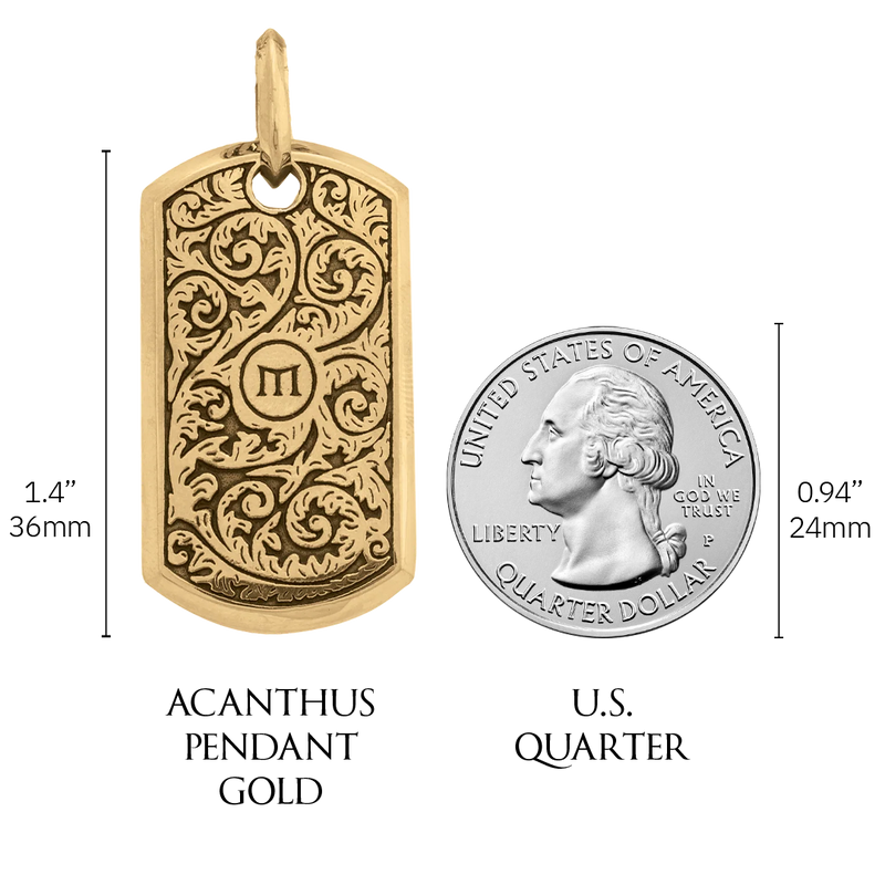 Acanthus Pendant - Gold