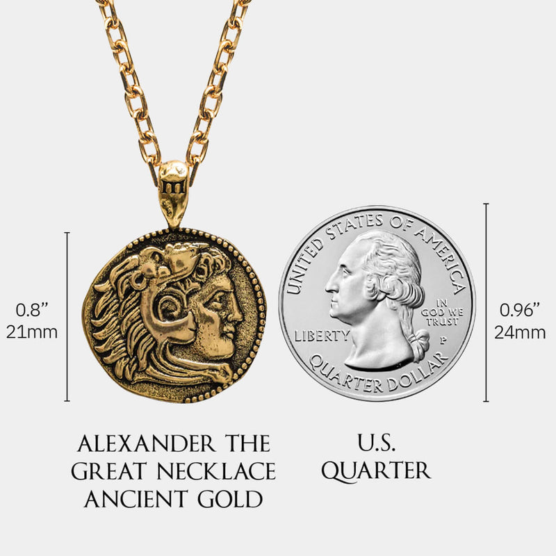Alexander The Great Pendant - Ancient Gold - Marcozo