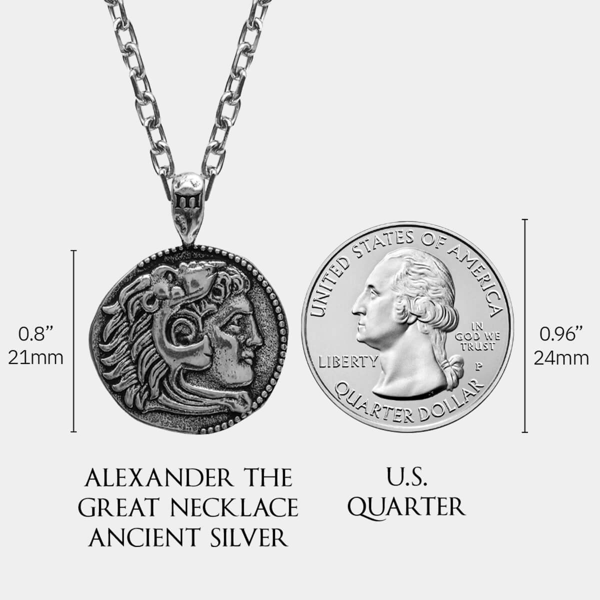 Alexander The Great Coin Pendant | Silver Alexander Pendant