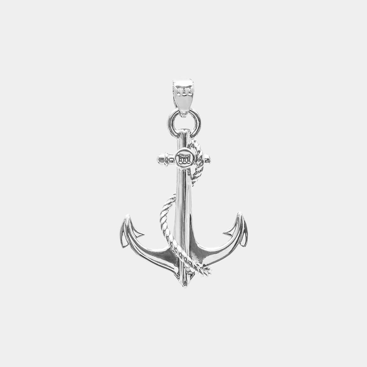 Anchor Pendant - White Gold - Marcozo