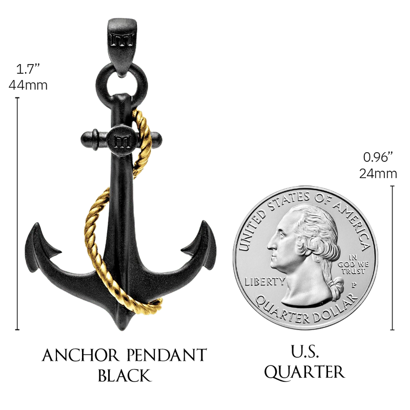 Anchor Pendant - Black
