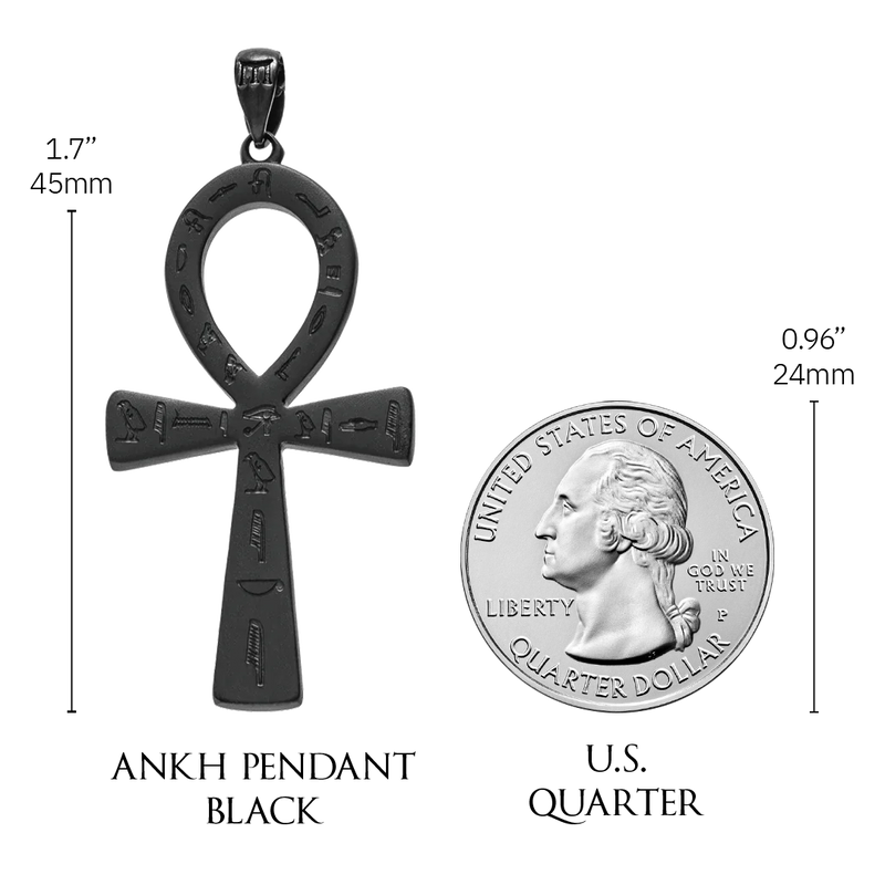 Ankh Pendant - Black