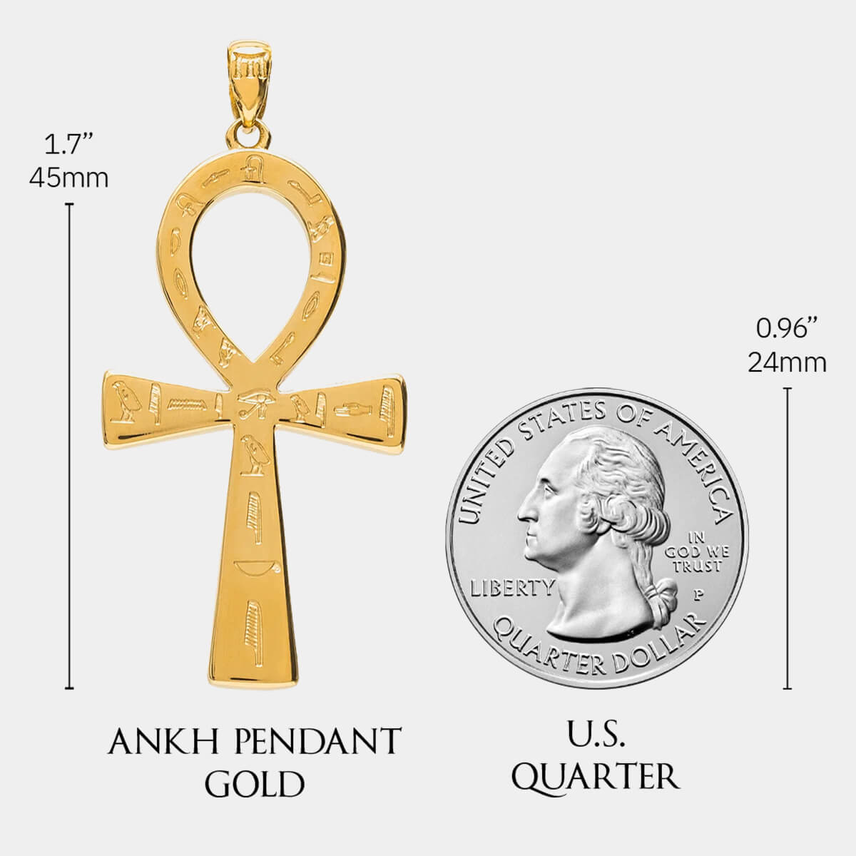 Ankh Pendant - Gold - Marcozo