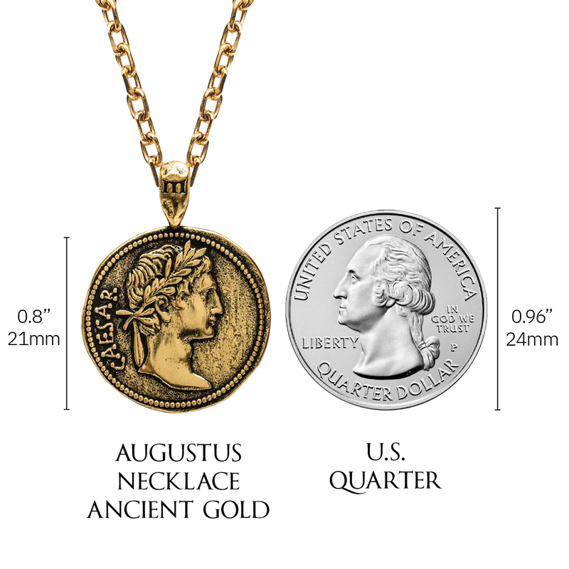 Augustus Pendant - Ancient Gold