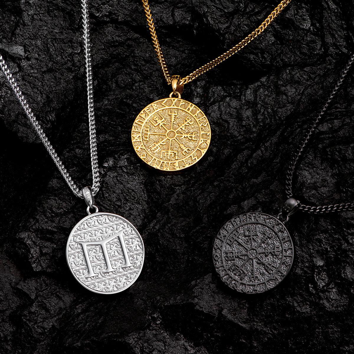 Vegvisir Pendant - White Gold - Marcozo