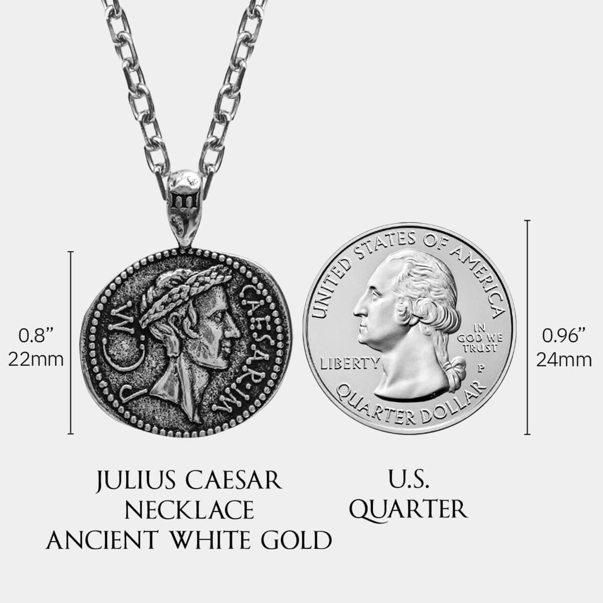 Julius Caesar Pendant - Ancient Silver - Marcozo