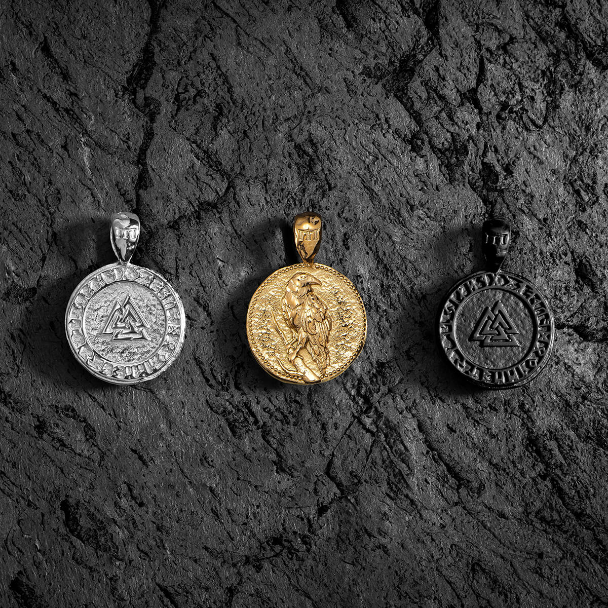 Raven Pendant - Gold - Marcozo