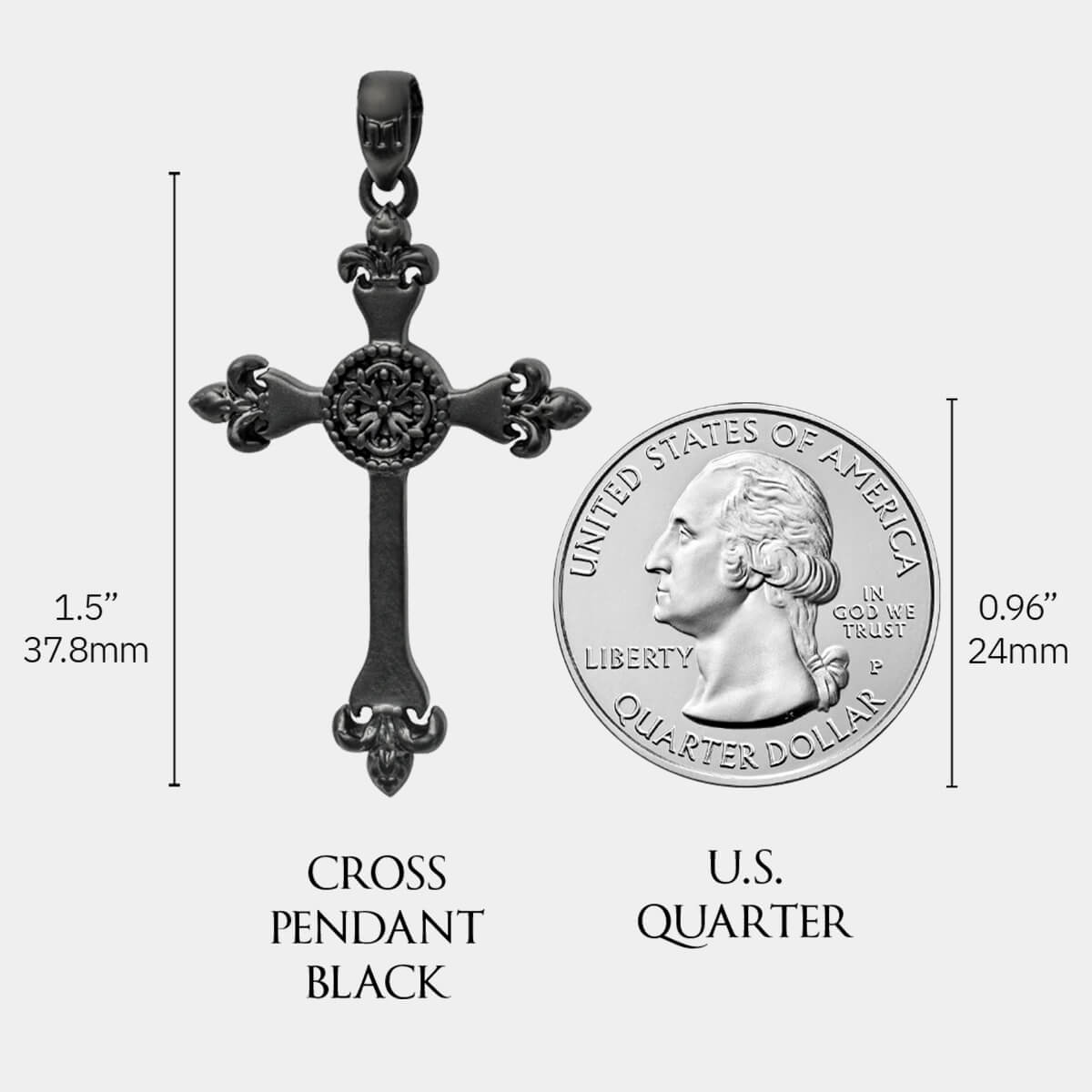 Cross Pendant - Black - Marcozo