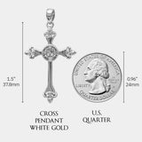 Cross Pendant - White Gold - Marcozo