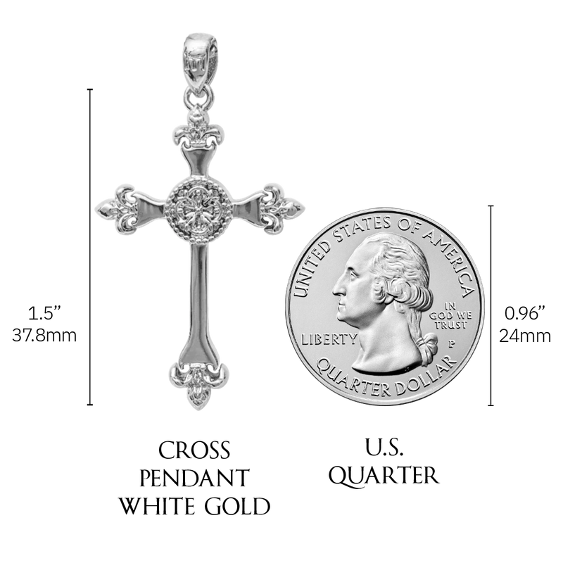 Cross Pendant - White Gold