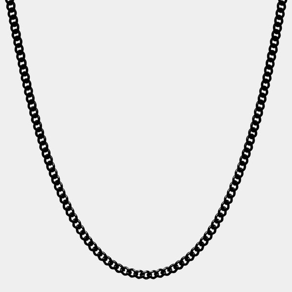 Cuban Link Chain - Black (3mm)