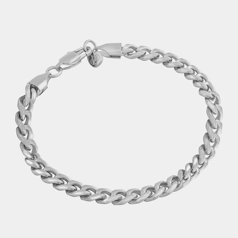 Cuban Link Bracelet - White Gold