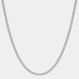 Cuban Link Chain - White Gold (3mm) - Marcozo