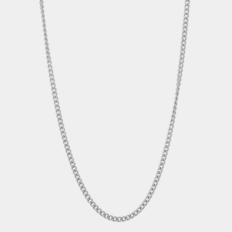 Curb Chain - White Gold (2mm) - Marcozo
